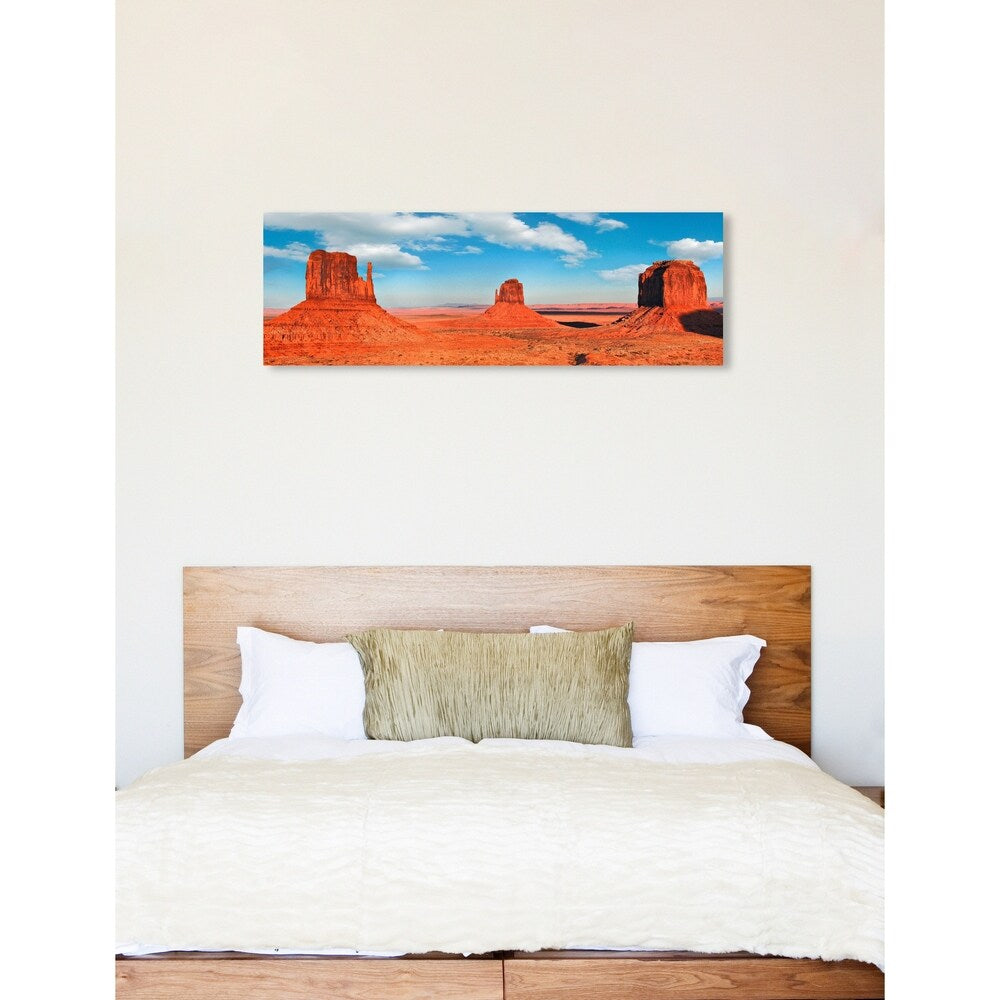 Oliver Gal 'Sai - Utah' Nature and Landscape Wall Art Canvas Print - Orange, Blue