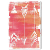 Oliver Gal 'Tribal Arrows Sun' Symbols and Objects Wall Art Canvas Print - Orange, White