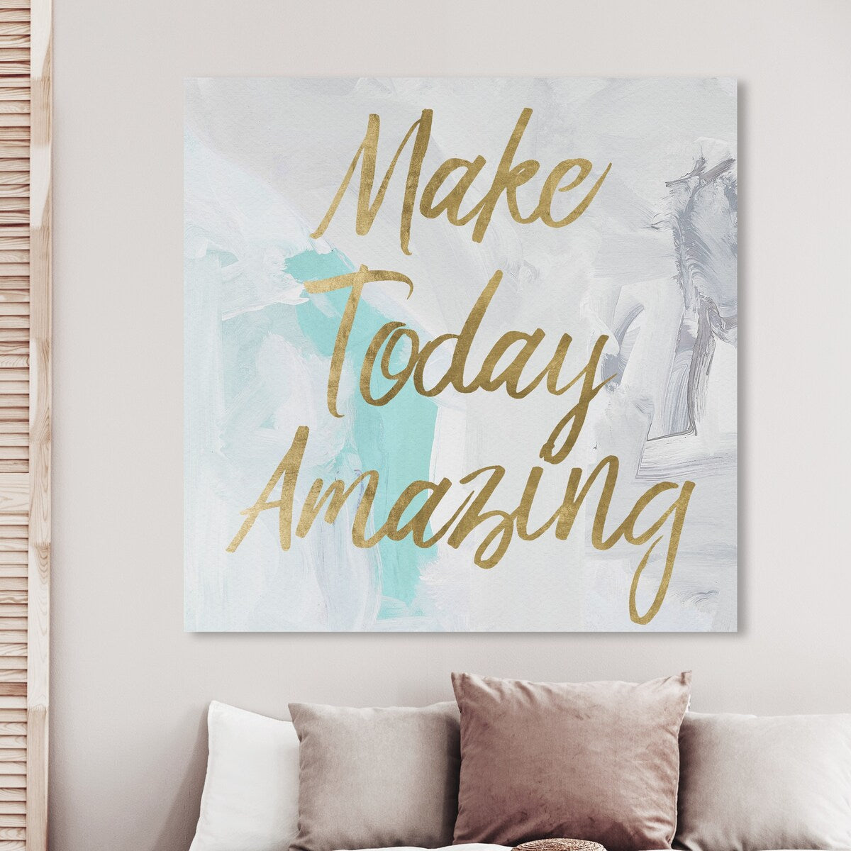 Oliver Gal Typography and Quotes Wall Art Canvas Prints 'Always Make it Amazing' Inspirational Quotes and Sayings - Gold, White