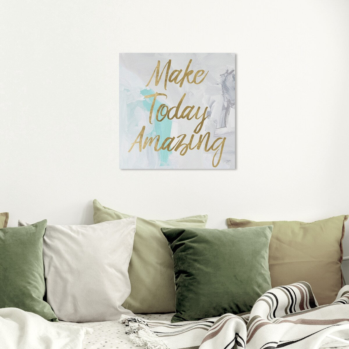 Oliver Gal Typography and Quotes Wall Art Canvas Prints 'Always Make it Amazing' Inspirational Quotes and Sayings - Gold, White