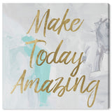 Oliver Gal Typography and Quotes Wall Art Canvas Prints 'Always Make it Amazing' Inspirational Quotes and Sayings - Gold, White