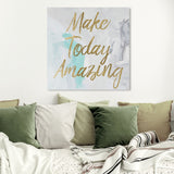 Oliver Gal Typography and Quotes Wall Art Canvas Prints 'Always Make it Amazing' Inspirational Quotes and Sayings - Gold, White