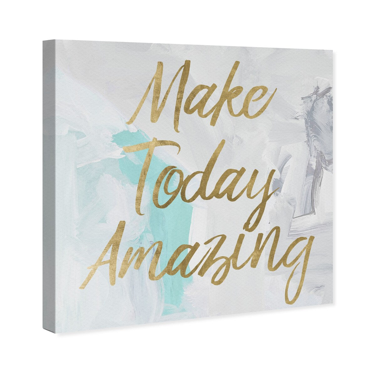 Oliver Gal Typography and Quotes Wall Art Canvas Prints 'Always Make it Amazing' Inspirational Quotes and Sayings - Gold, White