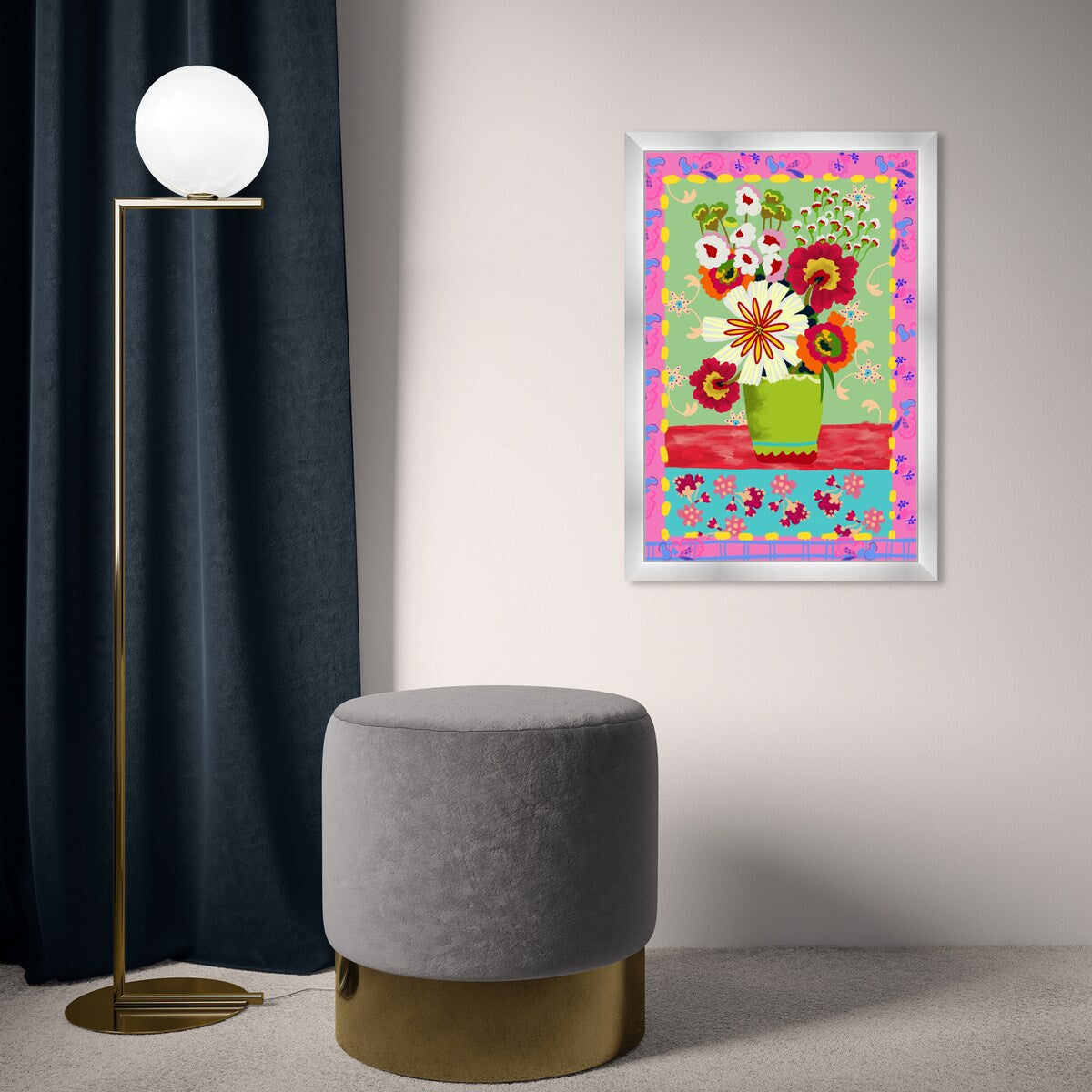 Oliver Gal 'Colorful Bright Flower Bouquet' Floral And Botanical Pink Wall Art Canvas Print