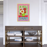 Oliver Gal 'Colorful Bright Flower Bouquet' Floral And Botanical Pink Wall Art Canvas Print