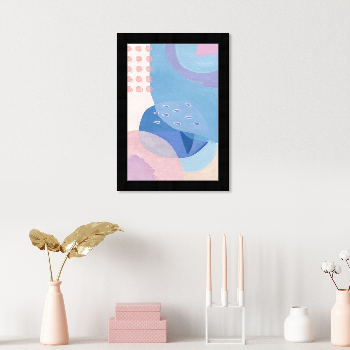 Oliver Gal 'Contemporary Baby Brush Strokes' Abstract Pink Wall Art Canvas Print