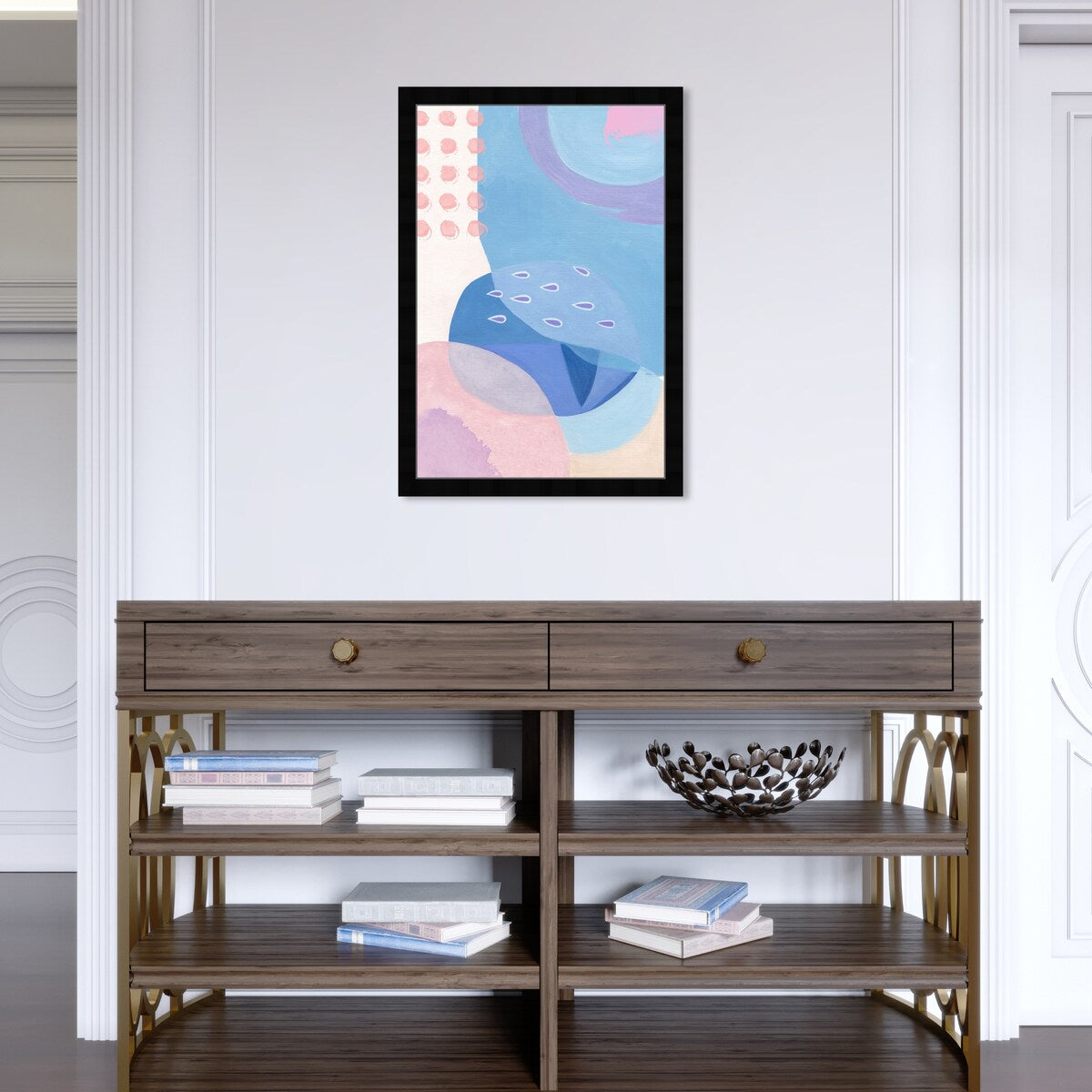 Oliver Gal 'Contemporary Baby Brush Strokes' Abstract Pink Wall Art Canvas Print