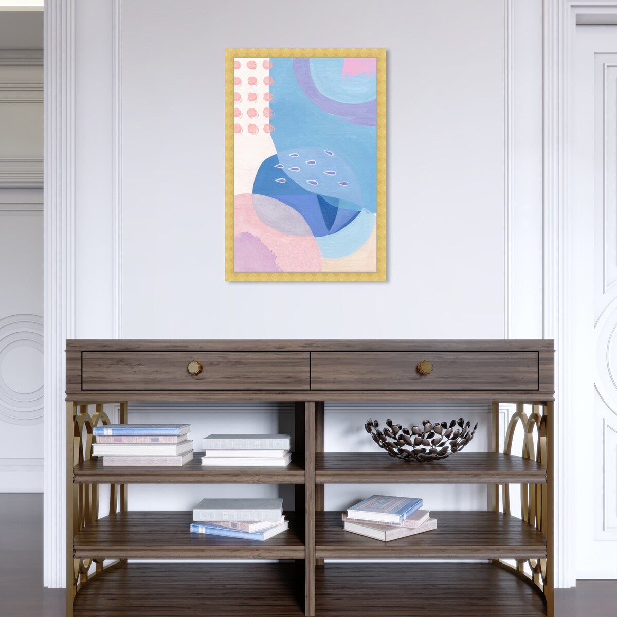 Oliver Gal 'Contemporary Baby Brush Strokes' Abstract Pink Wall Art Canvas Print