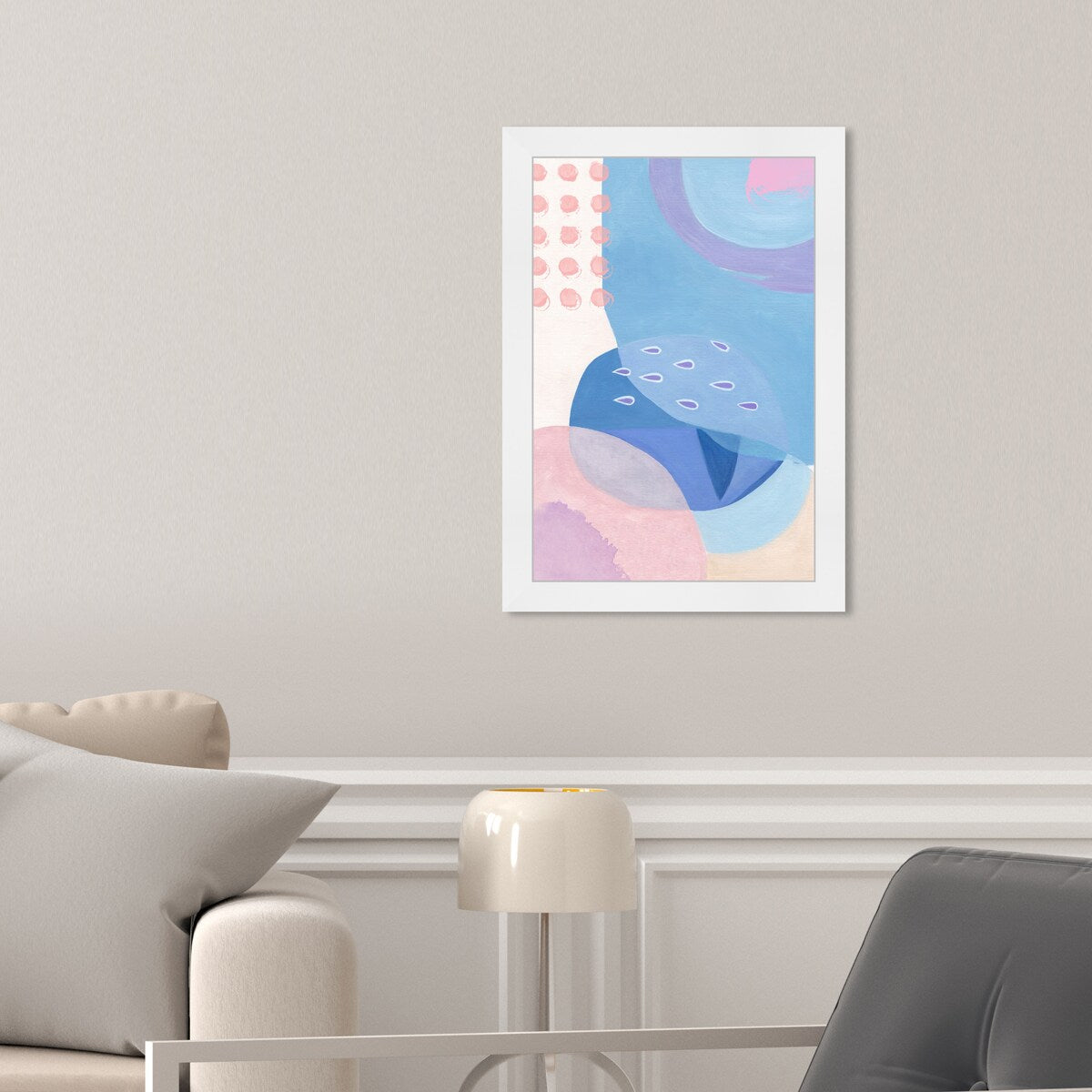 Oliver Gal 'Contemporary Baby Brush Strokes' Abstract Pink Wall Art Canvas Print