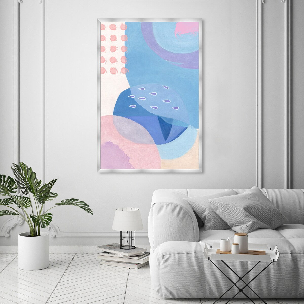 Oliver Gal 'Contemporary Baby Brush Strokes' Abstract Pink Wall Art Canvas Print