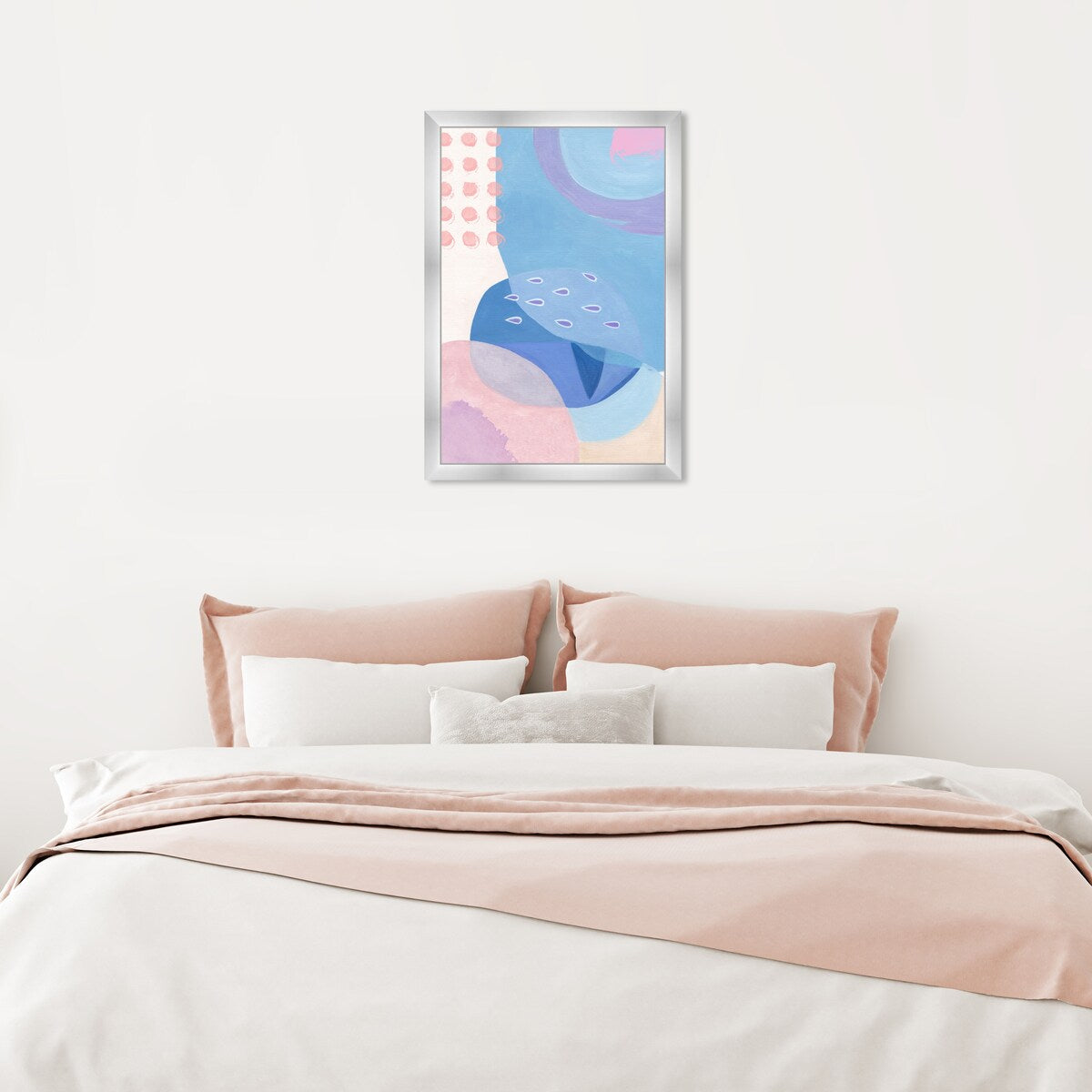 Oliver Gal 'Contemporary Baby Brush Strokes' Abstract Pink Wall Art Canvas Print
