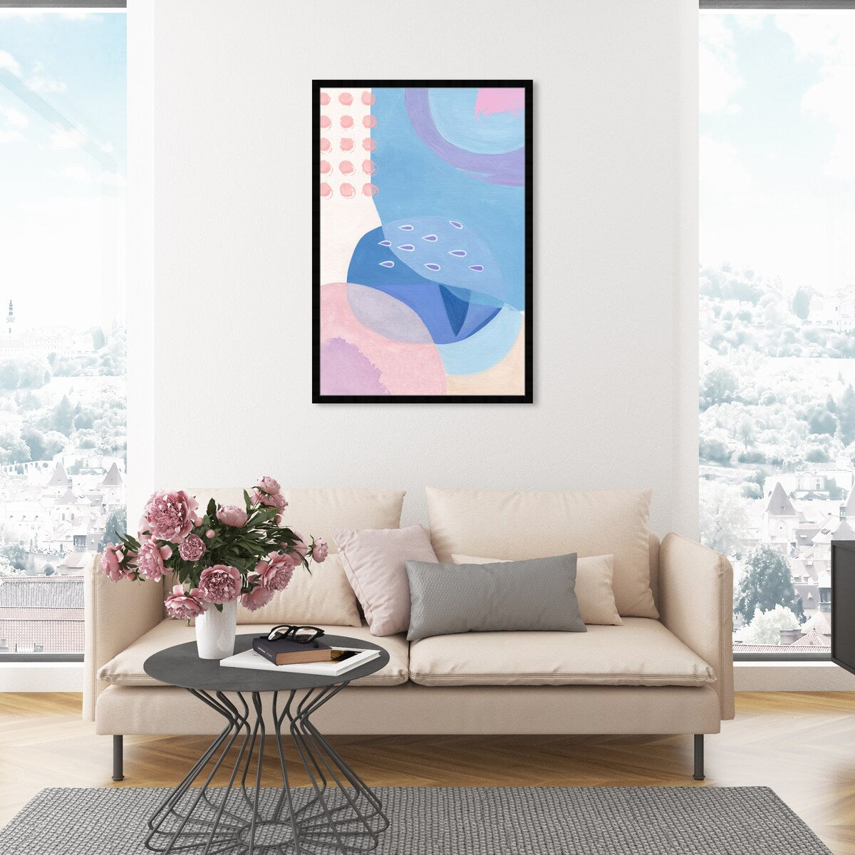 Oliver Gal 'Contemporary Baby Brush Strokes' Abstract Pink Wall Art Canvas Print