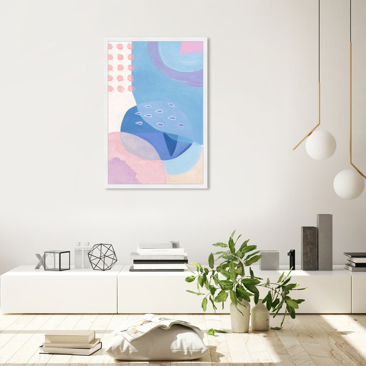 Oliver Gal 'Contemporary Baby Brush Strokes' Abstract Pink Wall Art Canvas Print