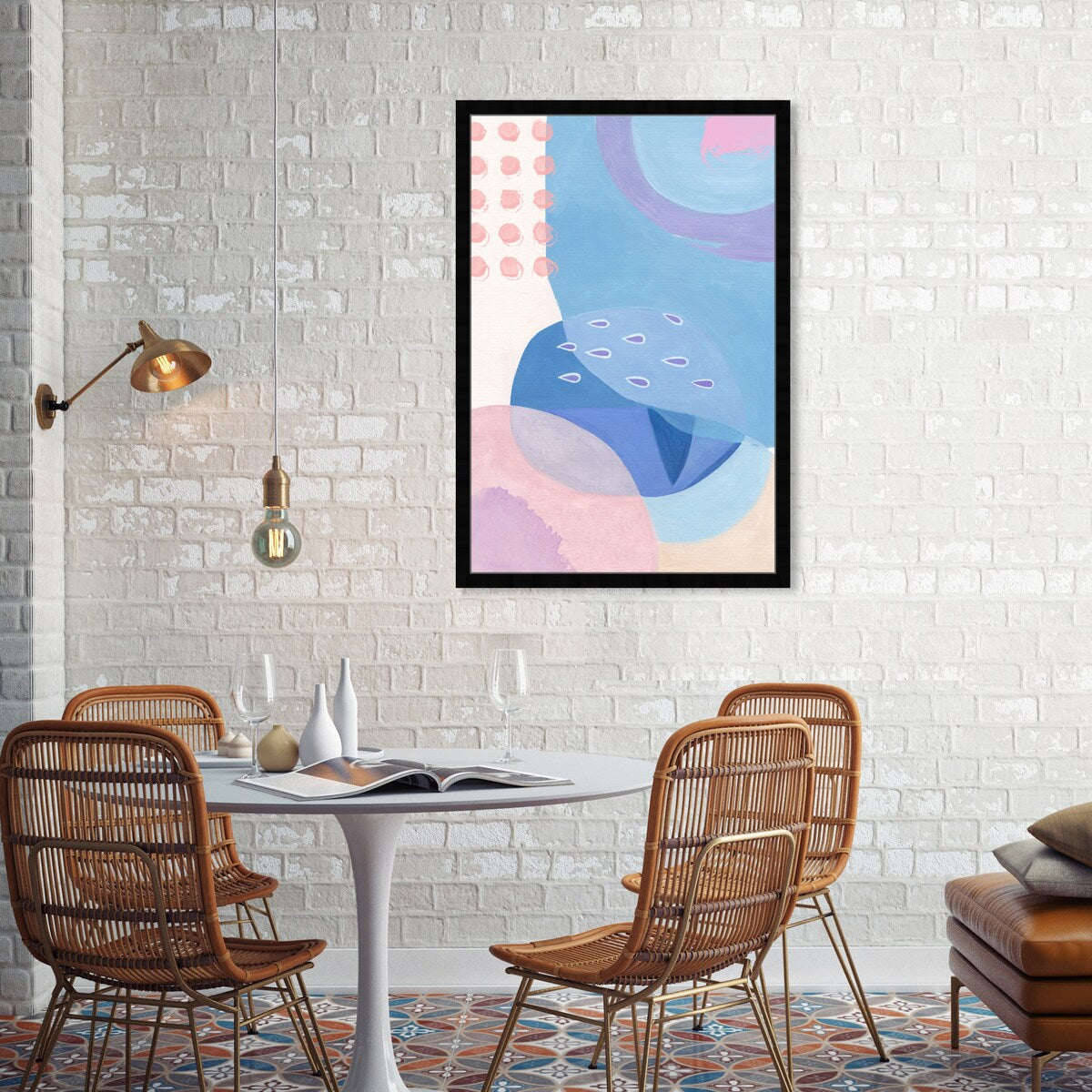 Oliver Gal 'Contemporary Baby Brush Strokes' Abstract Pink Wall Art Canvas Print