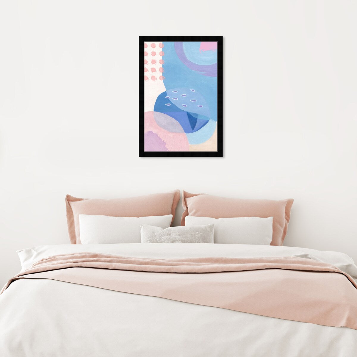Oliver Gal 'Contemporary Baby Brush Strokes' Abstract Pink Wall Art Canvas Print