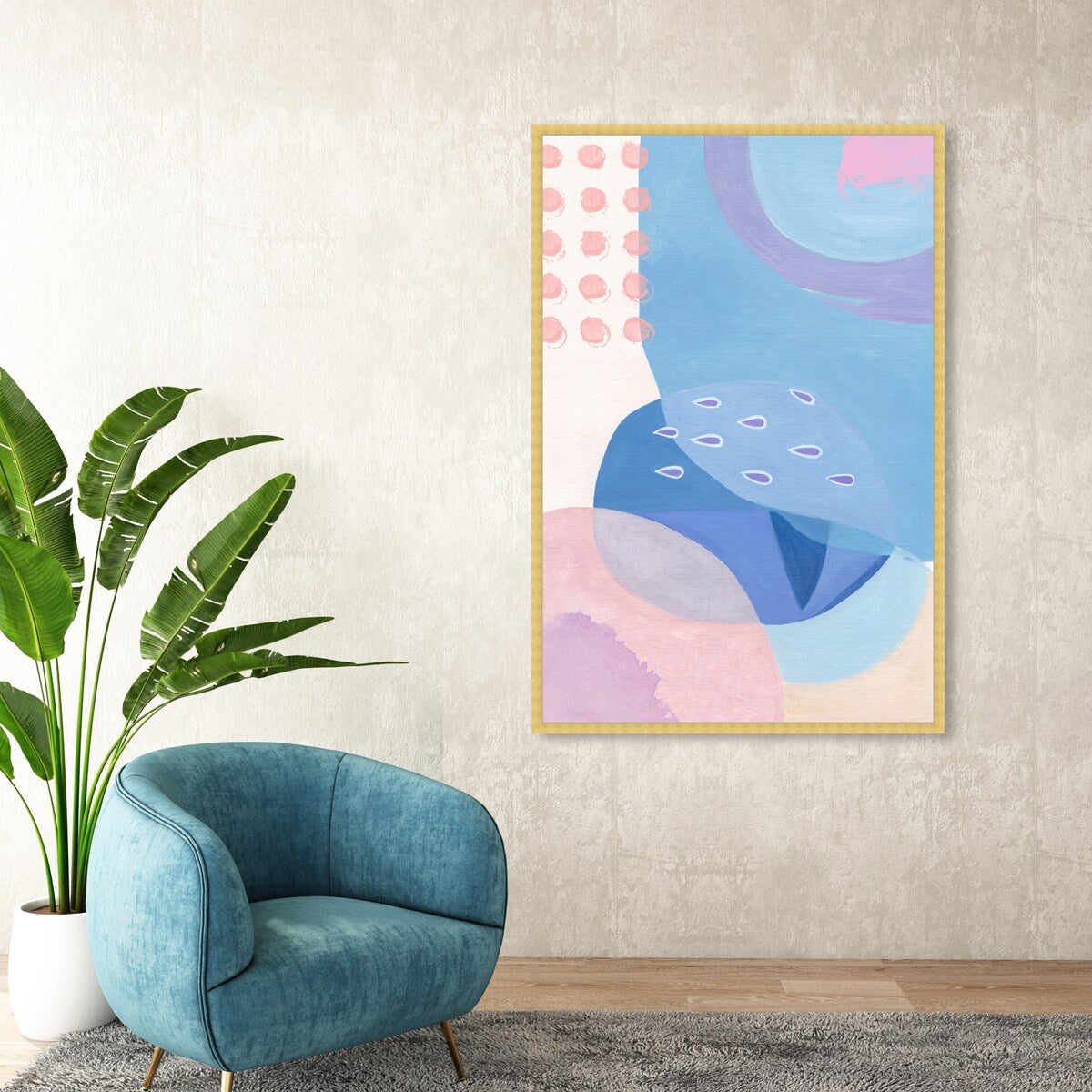 Oliver Gal 'Contemporary Baby Brush Strokes' Abstract Pink Wall Art Canvas Print