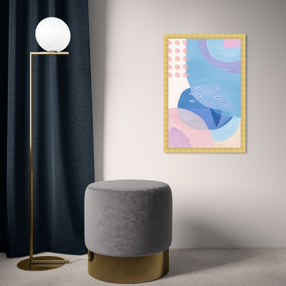 Oliver Gal 'Contemporary Baby Brush Strokes' Abstract Pink Wall Art Canvas Print