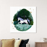 Oliver Gal 'Magical Forest' Fantasy and Sci-Fi Wall Art Canvas Print - Purple, Green