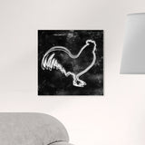 Oliver Gal 'Rooster' Animals Wall Art Canvas Print - White, Black