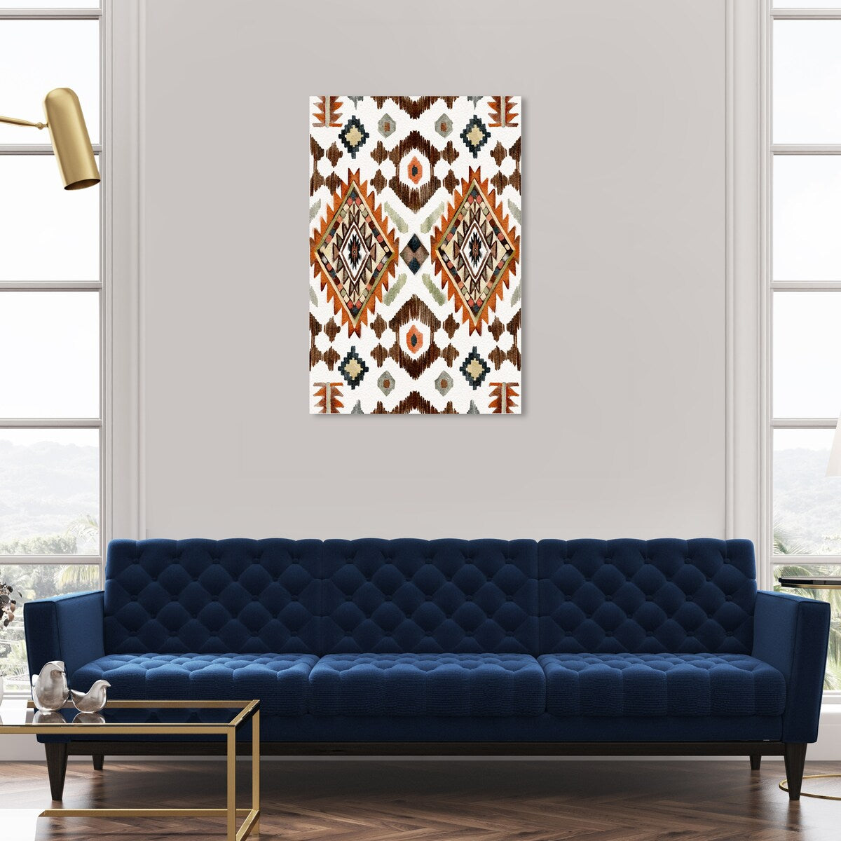 Oliver Gal 'Tribal Diamond Shape Design' Canvas Art Print