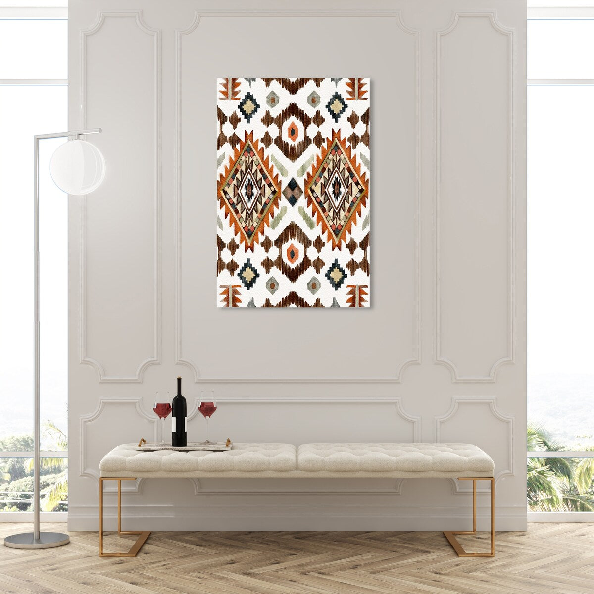 Oliver Gal 'Tribal Diamond Shape Design' Canvas Art Print