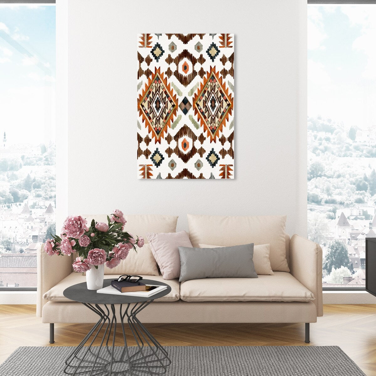 Oliver Gal 'Tribal Diamond Shape Design' Canvas Art Print