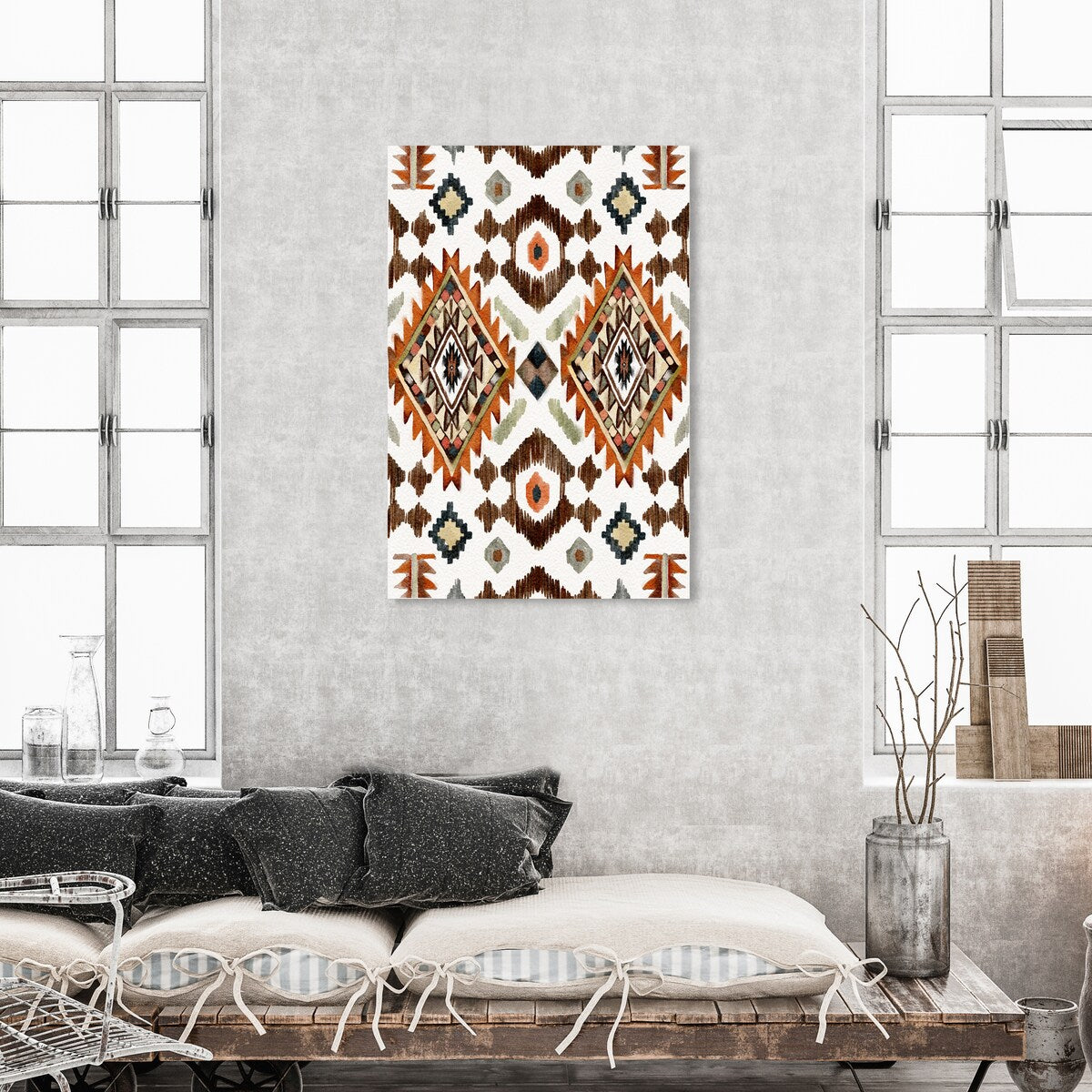 Oliver Gal 'Tribal Diamond Shape Design' Canvas Art Print
