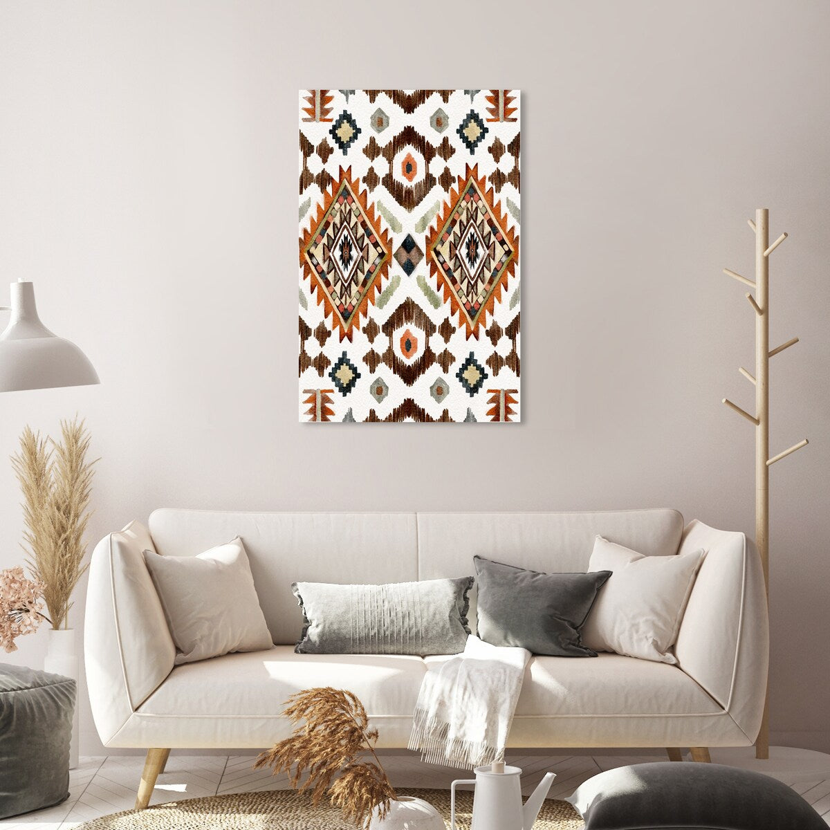 Oliver Gal 'Tribal Diamond Shape Design' Canvas Art Print