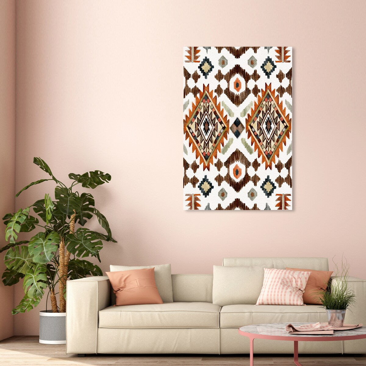Oliver Gal 'Tribal Diamond Shape Design' Canvas Art Print