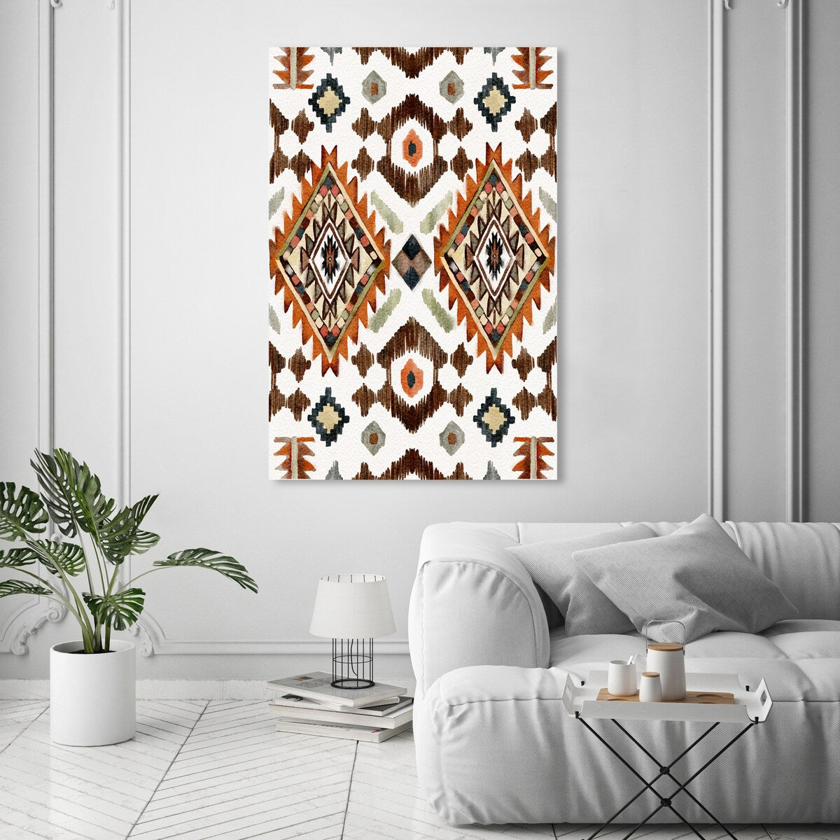Oliver Gal 'Tribal Diamond Shape Design' Canvas Art Print