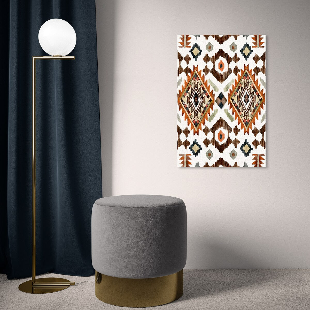 Oliver Gal 'Tribal Diamond Shape Design' Canvas Art Print