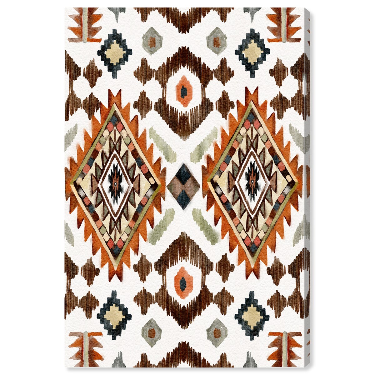 Oliver Gal 'Tribal Diamond Shape Design' Canvas Art Print