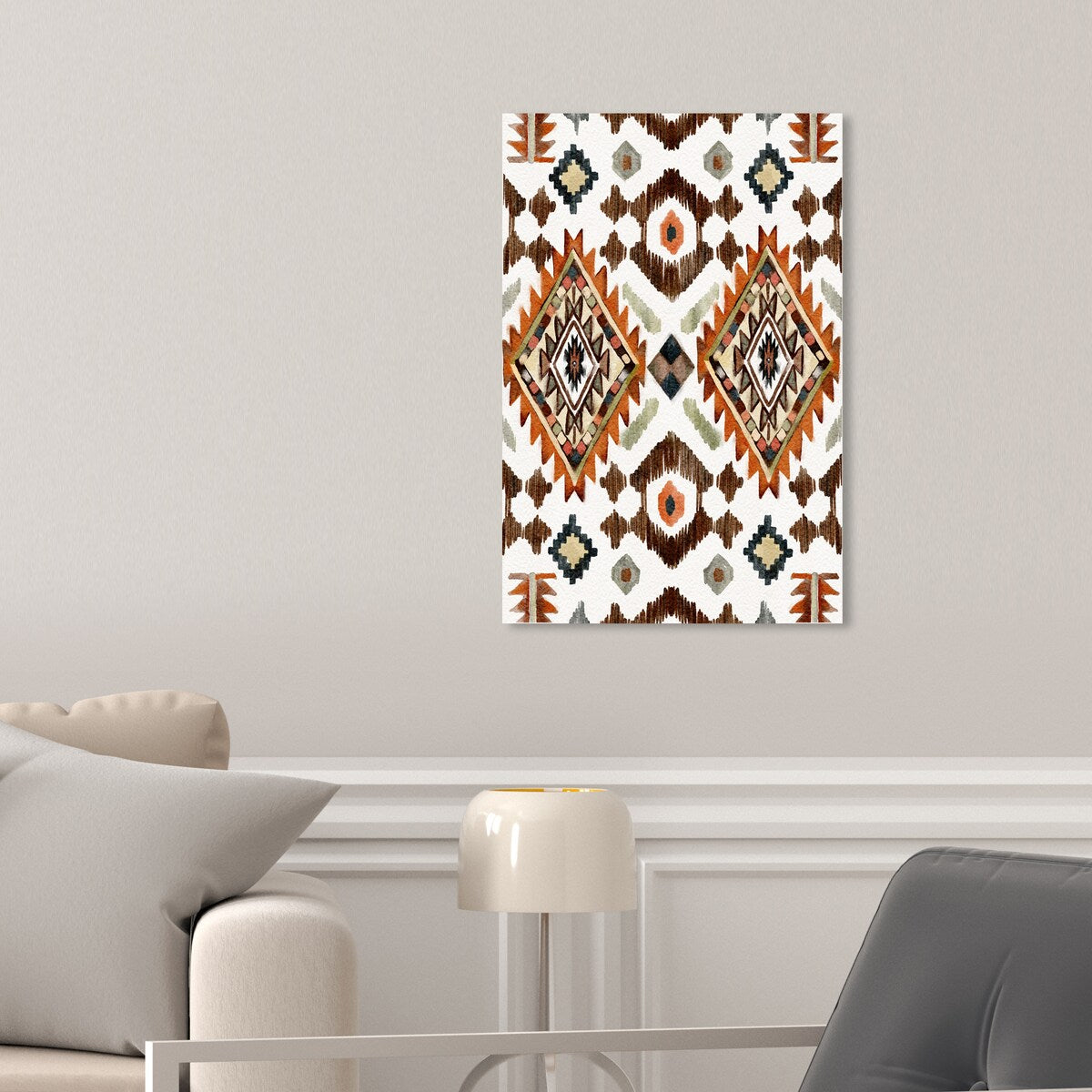 Oliver Gal 'Tribal Diamond Shape Design' Canvas Art Print