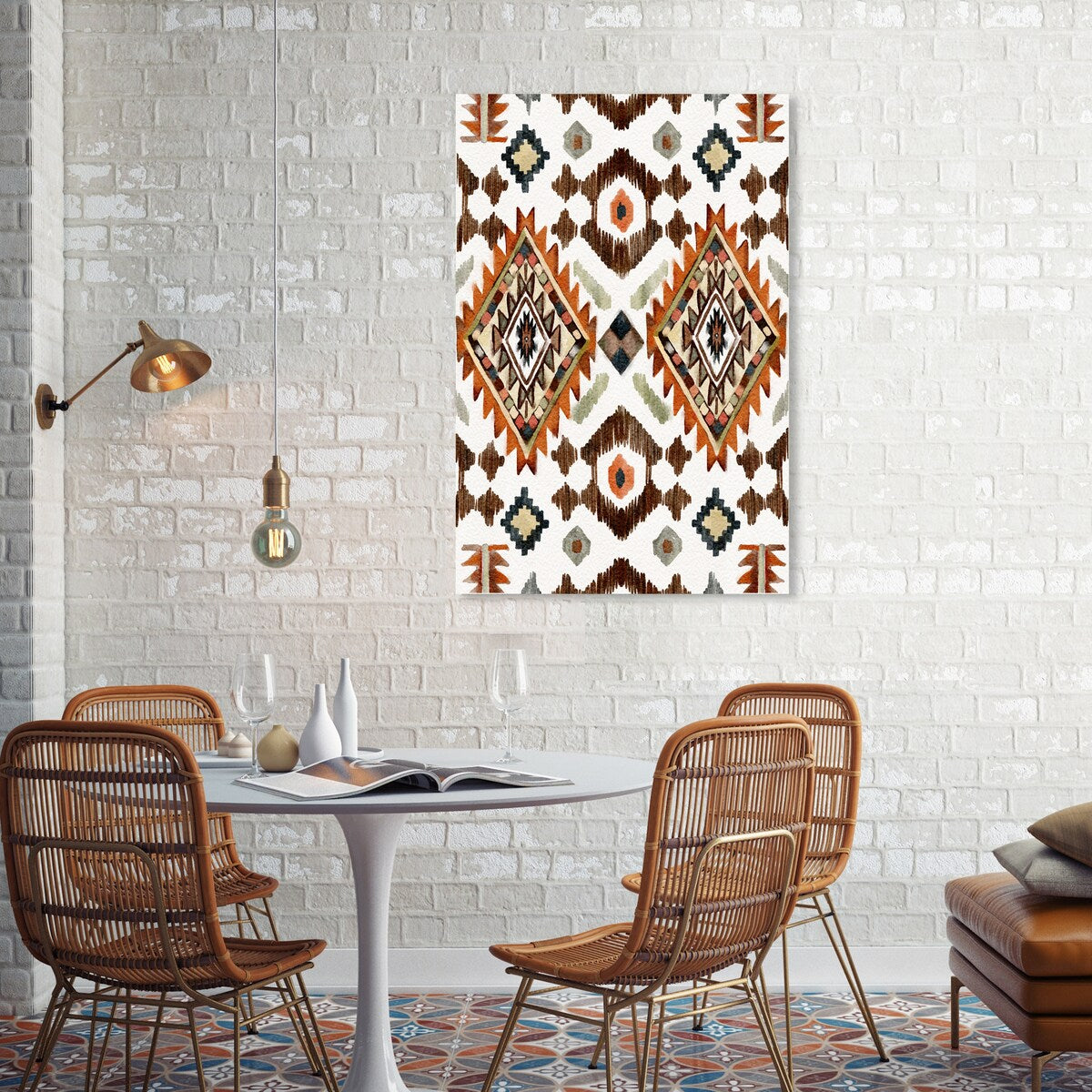 Oliver Gal 'Tribal Diamond Shape Design' Canvas Art Print