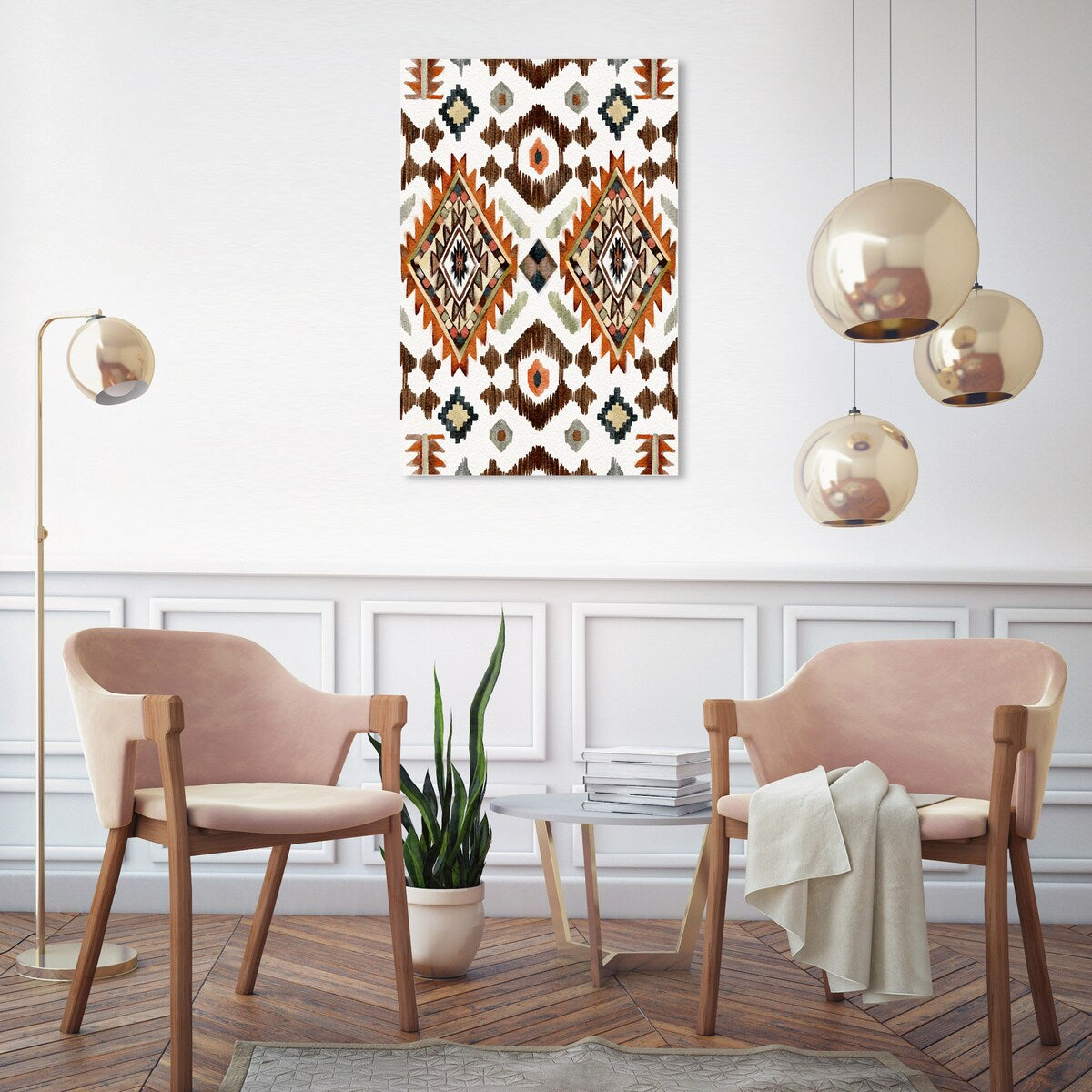 Oliver Gal 'Tribal Diamond Shape Design' Canvas Art Print