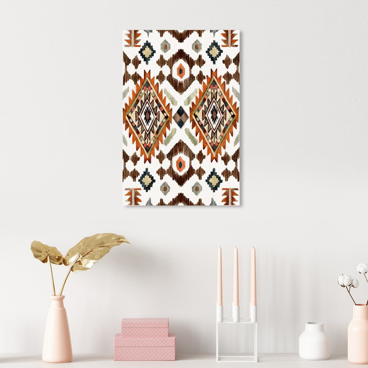Oliver Gal 'Tribal Diamond Shape Design' Canvas Art Print