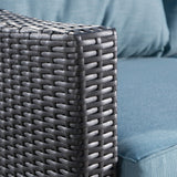 Christopher Knight Home Outdoor Antibes 4-piece Wicker Chat Set with Cushions