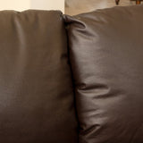 Olivia Brown Leather Sectional Couch by Christopher Knight Home