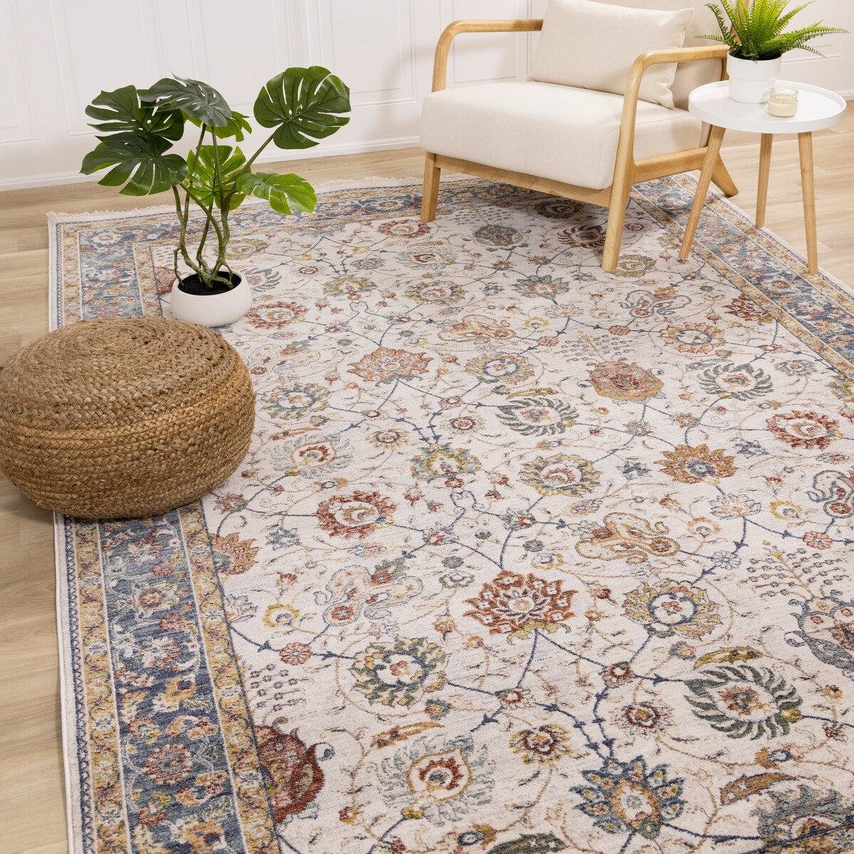 Olivia Collection - Classic Elegant Border Area Rug