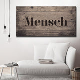 Olivia Rose Inspirational 'Mensch' Wrapped Canvas Textual Wall Art