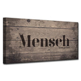 Olivia Rose Inspirational 'Mensch' Wrapped Canvas Textual Wall Art