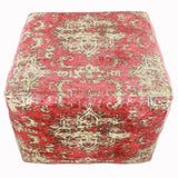 The Curated Nomad Nadina Oriental Pattern Square Pouf Ottoman