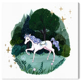 Oliver Gal 'Magical Forest' Fantasy and Sci-Fi Wall Art Canvas Print - Purple, Green