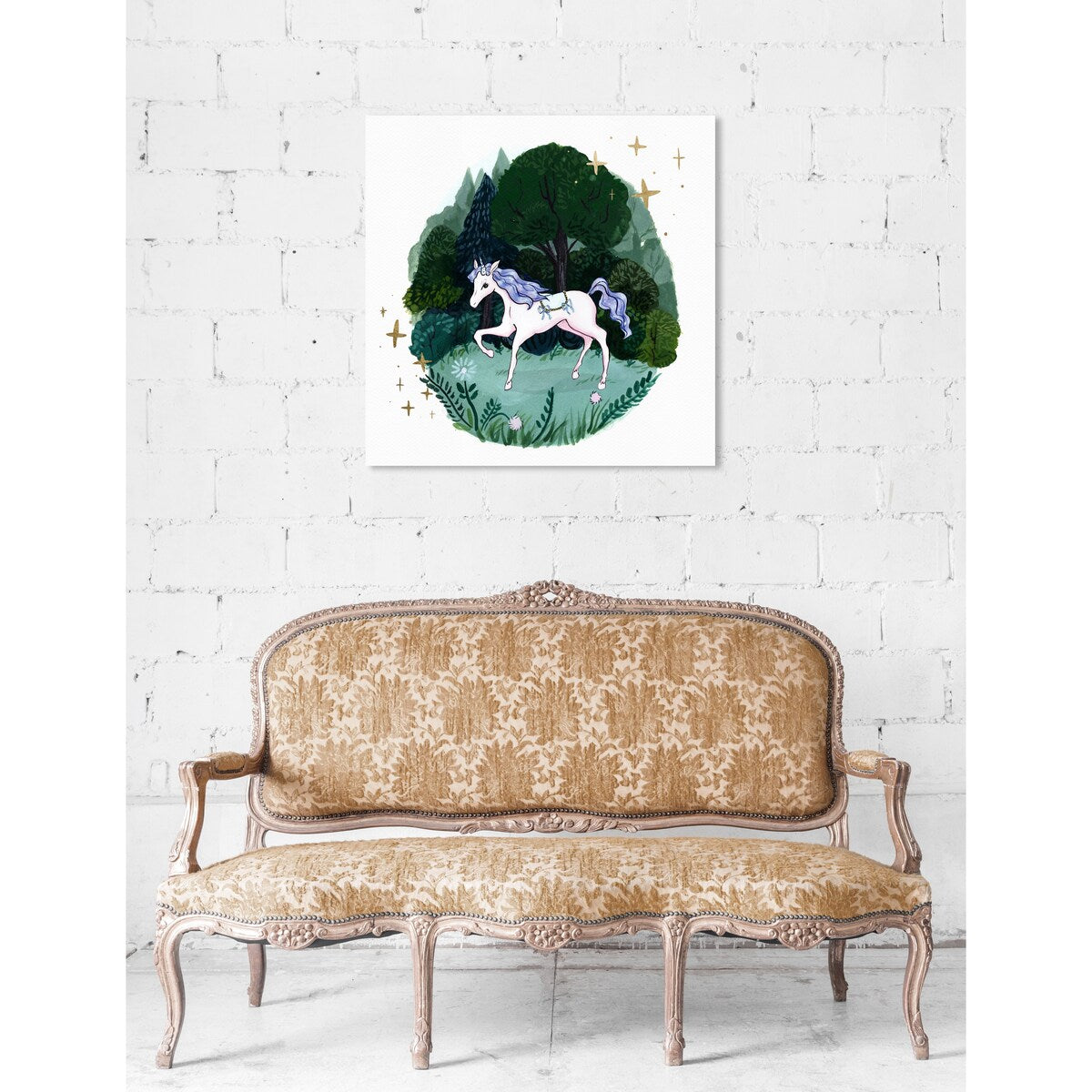 Oliver Gal 'Magical Forest' Fantasy and Sci-Fi Wall Art Canvas Print - Purple, Green