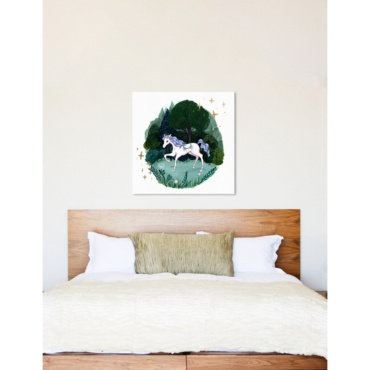 Oliver Gal 'Magical Forest' Fantasy and Sci-Fi Wall Art Canvas Print - Purple, Green