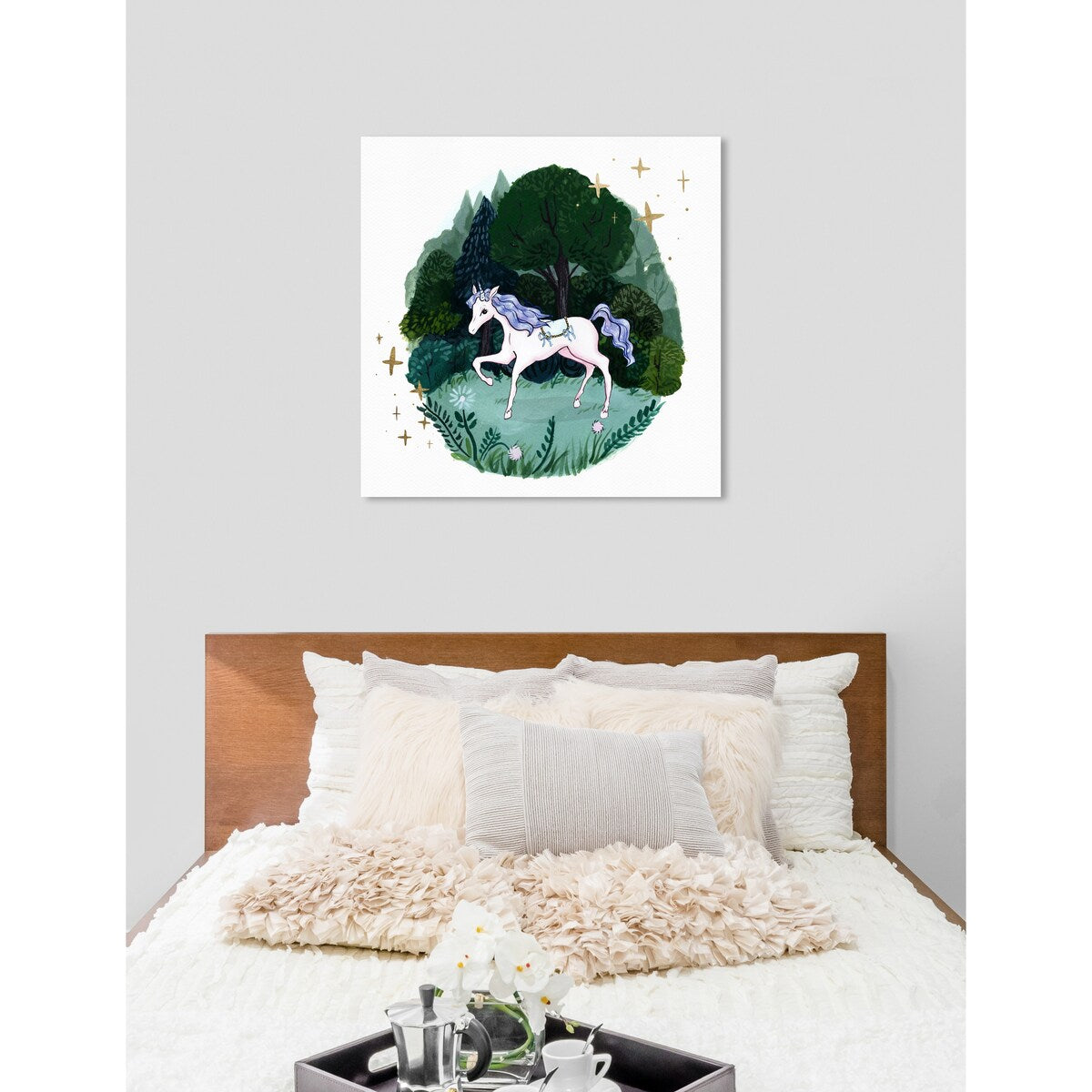 Oliver Gal 'Magical Forest' Fantasy and Sci-Fi Wall Art Canvas Print - Purple, Green