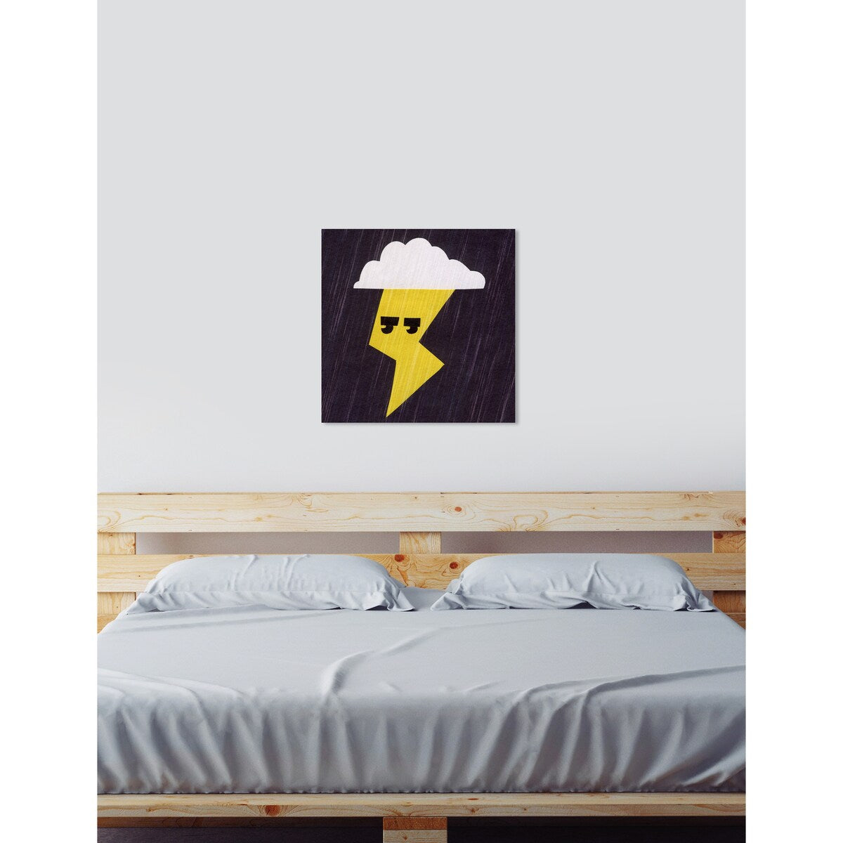 Oliver Gal 'Thunder Lightning' Nature and Landscape Wall Art Canvas Print - Yellow, White
