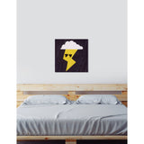 Oliver Gal 'Thunder Lightning' Nature and Landscape Wall Art Canvas Print - Yellow, White