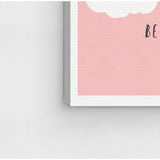 Oliver Gal 'Be Happy Rainbow' Typography and Quotes Wall Art Canvas Print - Pink, Purple