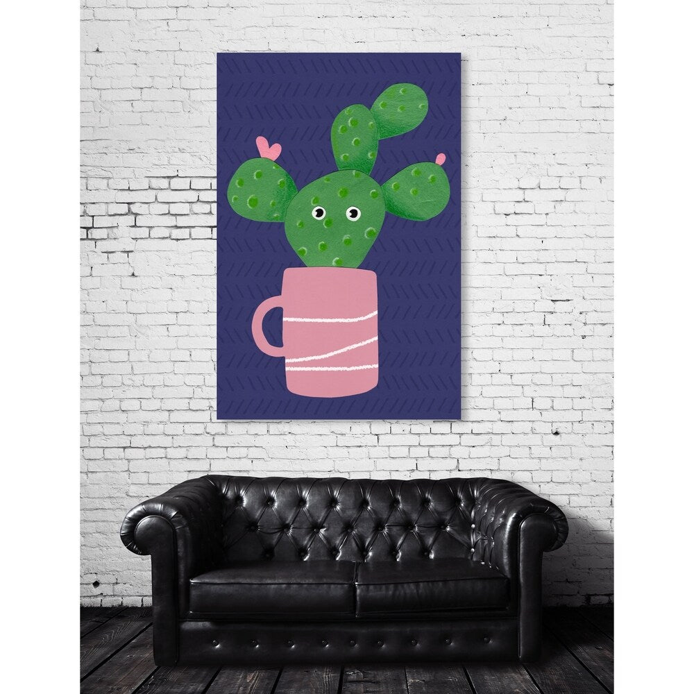 Oliver Gal 'My Name is Flor' Floral and Botanical Wall Art Canvas Print - Green, Pink